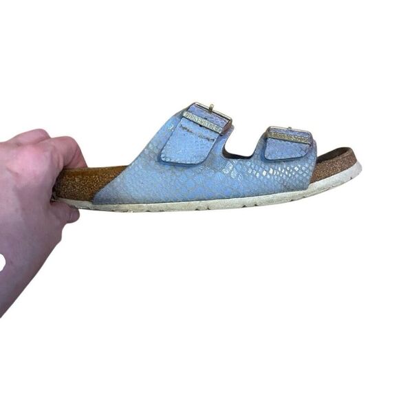 Birkenstock Arizona Sandals – Size 39 (US 8-8.5), Double Strap Shiny Python - Picture 7 of 9
